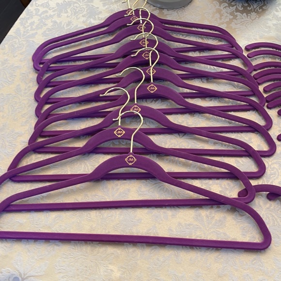 Joy Mangano purple fuzzy hangers - Picture 2 of 3